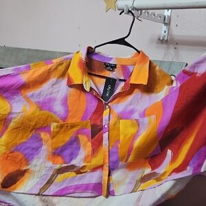 Chic Colorful Abstract Men's Shirt